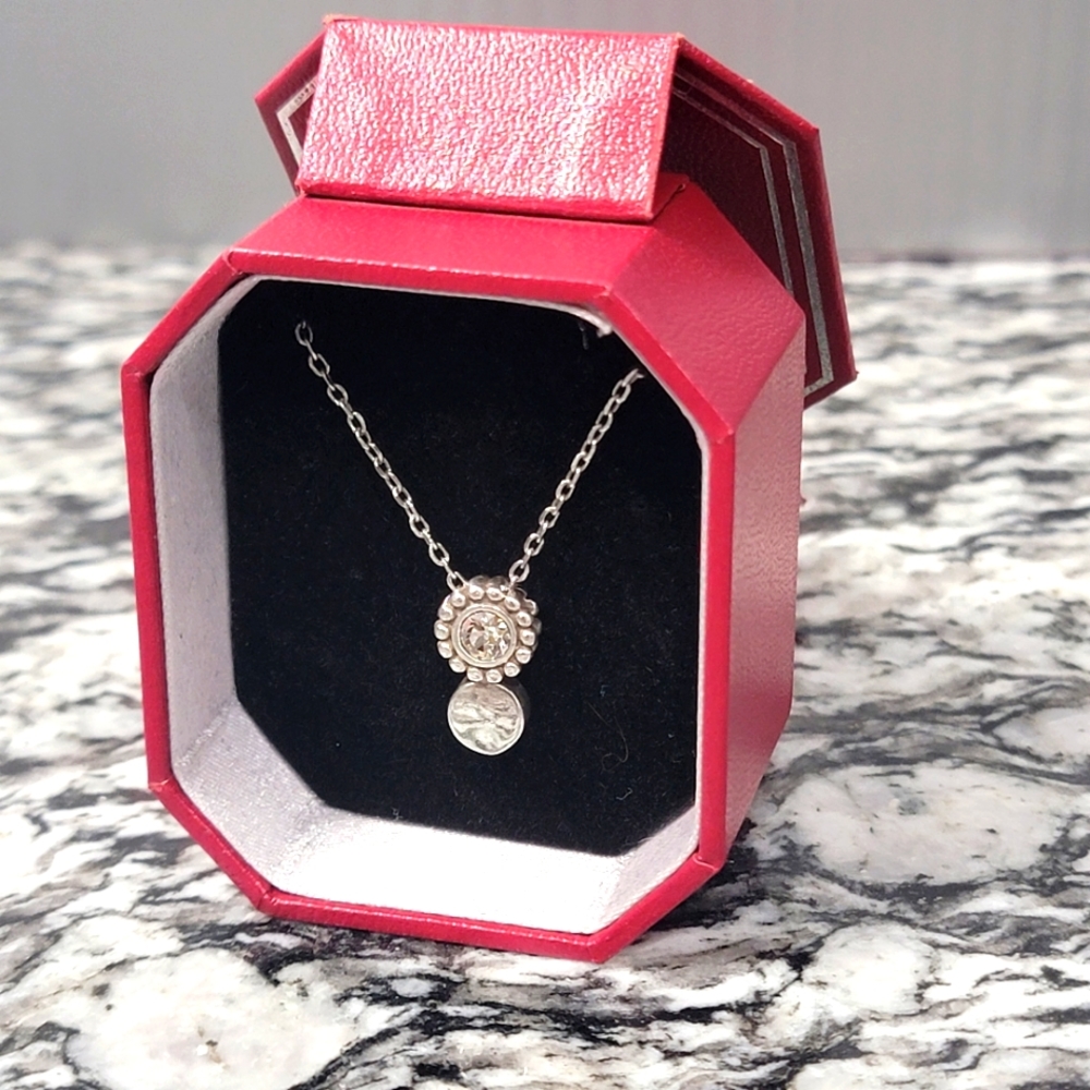 Brighton Retired Double Drop Twinkle Necklace Nwot